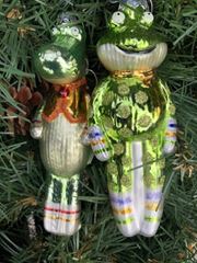 Picture of Nordische Weihnachtsdeko Nilpferd und Frosch, Grün, VE-6