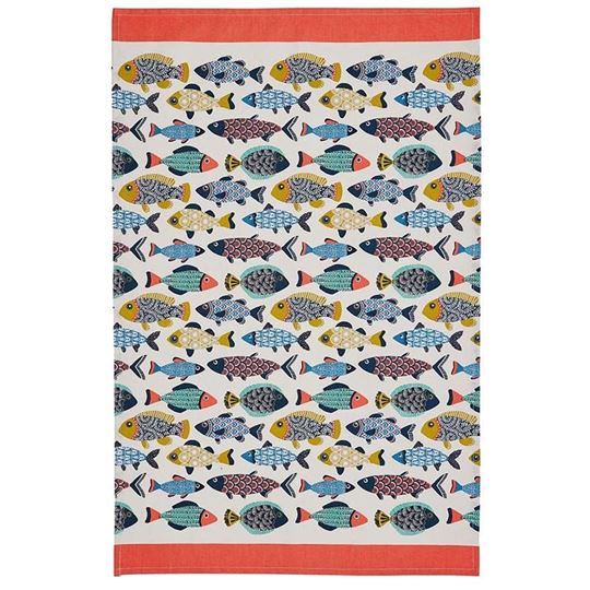 Bild von Aquarium Cotton Tea Towel - Ulster Weavers