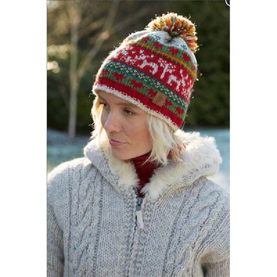 Bild von Pachamama Beanie Bommel Rentier