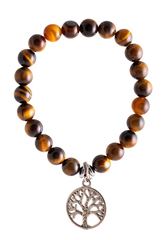 Bild von Tigerauge Armband mit Yggdrasil Charm