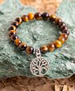 Bild von Tigerauge Armband mit Yggdrasil Charm