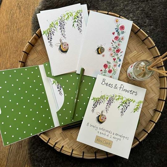 Bild von BEES AND FLOWERS BOXED NOTECARDS