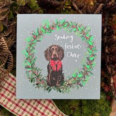 Bild von CHRISTMAS SPANIEL CHRISTMAS CARD