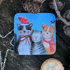 Bild von FESTIVE CATS CHRISTMAS COASTER