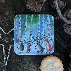 Bild von FESTIVE FOREST CHRISTMAS COASTER