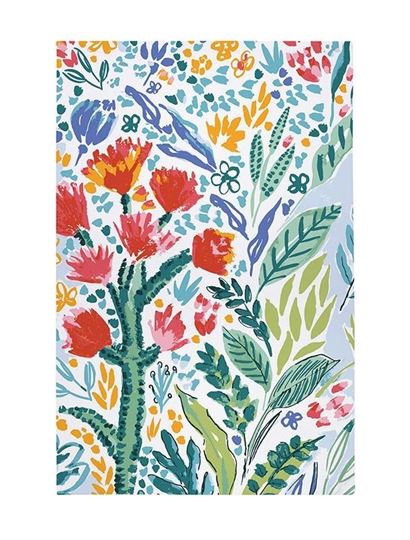 Bild von Abstract Flowers Cotton Tea Towel - Ulster Weavers