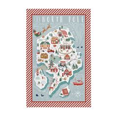 Bild von North Pole Cotton Tea Towel - Ulster Weavers