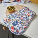 Bild von Mediterranean Plates Double Oven Glove - Ulster Weavers