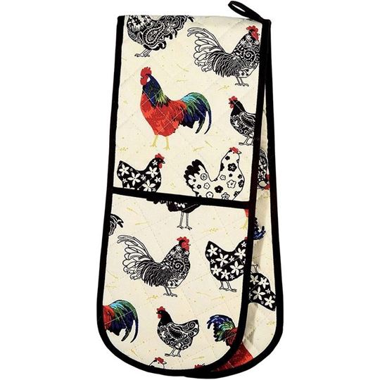 Bild von Rooster Double Oven Glove - Ulster Weavers