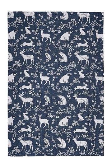 Bild von Forest Friends Navy Tea Towel 2PK - Ulster Weavers