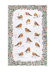 Bild von Robins & Berry Border Cotton Tea Towel - Ulster Weavers