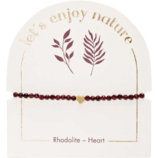 Bild von Rhodolith-Armband Herz, vergoldet (let's enjoy nature)