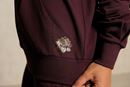 Bild von Kapuzenjacke weit in aubergine von The Spirit of OM