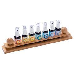 Bild von Holzständer für Chakra-Öle und Sprays 7 x 20 ml