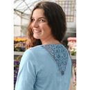 Bild von Shirt Peaceful Lotus mit Spitze in sky-blue von The Spirit of OM