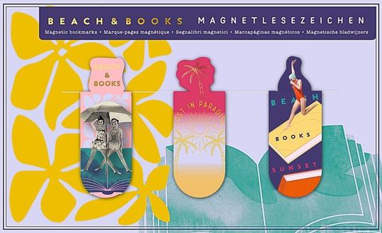 Bild von moses. libri_x Magnetlesezeichen Beach and Books, VE-6