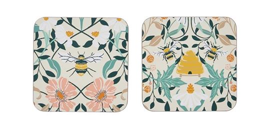 Bild von Bee Bloom Coaster 4 Pack - Ulster Weavers