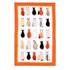 Bild von Cats In Waiting Cotton Tea Towel - Ulster Weavers