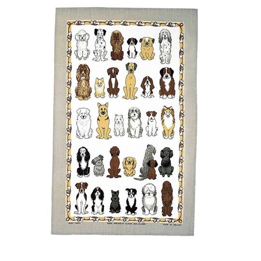 Bild von Dogs Arrived Cotton Tea Towel - Ulster Weavers