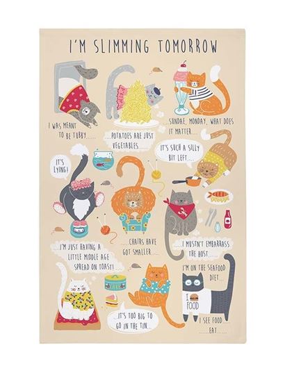 Bild von I'm Slimming Tomorrow Tea Towel - Ulster Weavers