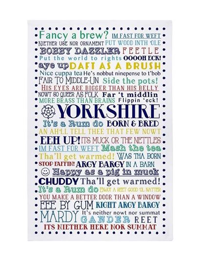 Bild von Yorkshire Born & Bred Cotton Tea Towel - Ulster Weavers