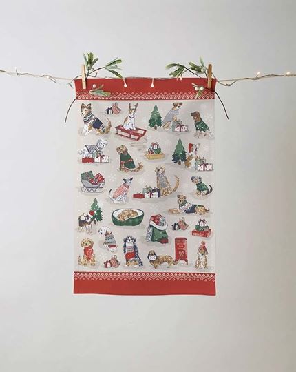 Bild von Merry Mutts Cotton Tea Towel - Ulster Weavers