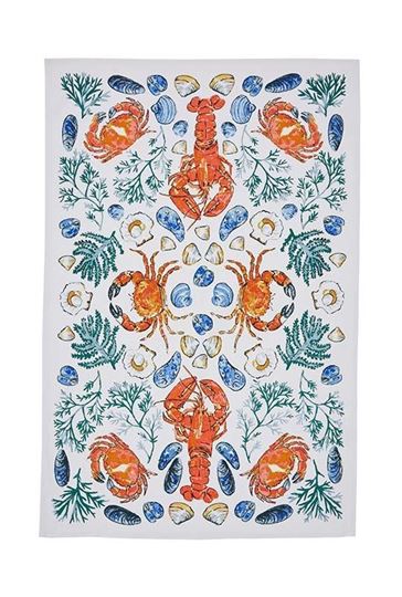 Bild von Shellfish Cotton Tea Towel - Ulster Weavers