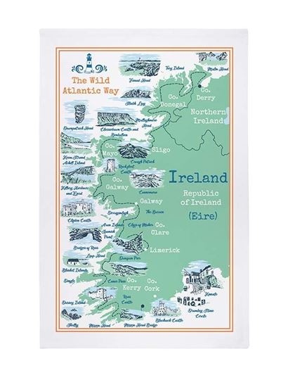 Bild von Wild Atlantic Way Cotton Tea Towel - Ulster Weavers