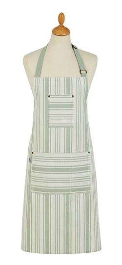 Bild von Sage Stripe Cotton Apron - Ulster Weavers