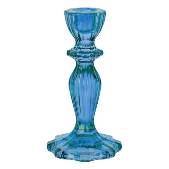 Bild von BOHO BLUE GLASS CANDLE HOLDER