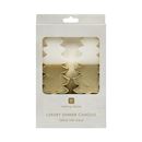 Bild von CANDLE SHOP, TREE SHAPED CANDLE, WHITE & GOLD, 20CM, 2PK