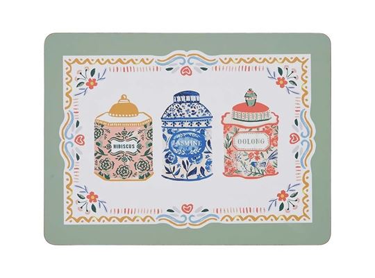 Bild von Tea Tins Cork Placemat 4 Pack - Ulster Weavers