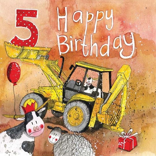 Bild von DIGGING FOR PRESENTS FIVE 5TH BIRTHDAY CARD