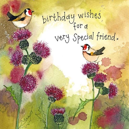 Bild von GOLDFINCHES & THISTLE FRIEND CARD