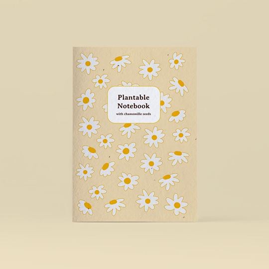 Bild von Plantable notebook with chamomille seeds