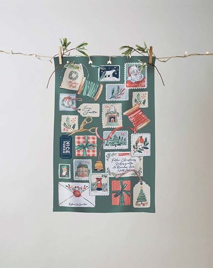 Bild von Letters to Santa Cotton Tea Towel - Ulster Weavers