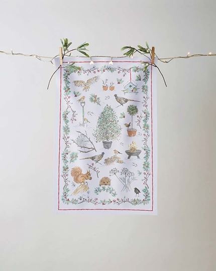 Bild von Winter Garden Cotton Tea Towel - Ulster Weavers