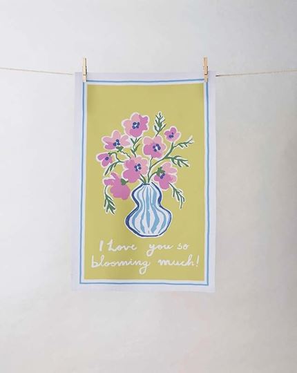 Bild von Blooming Much Cotton Tea Towel - UK  - Ulster Weavers