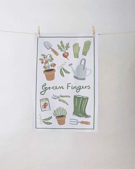 Bild von Green Fingers Cotton Tea Towel - UK  - Ulster Weavers