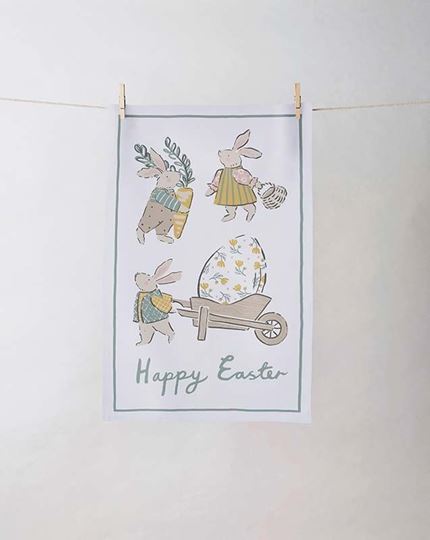 Bild von Happy Easter Cotton Tea Towel - UK  - Ulster Weavers