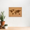 Bild von Woody Map L - Brown - White Frame