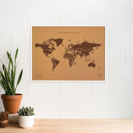 Bild von Woody Map XL - Brown - White Frame