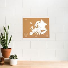 Bild von Woody Map - Europe - L - White