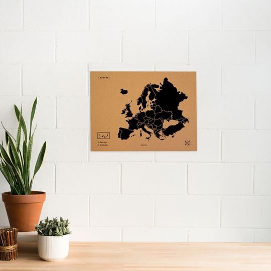 Bild von Woody Map - Europe - L - Black