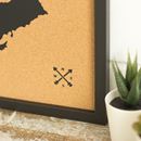 Bild von Woody Map - Europe - L - Black - Frame Black