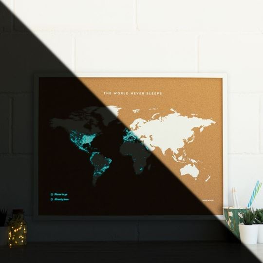 Bild von Woody Map Fluor Edition - XL - White Frame