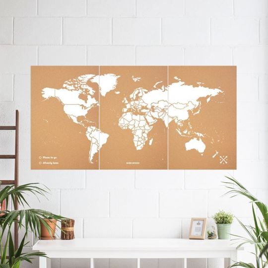 Bild von Woody Map XXXL - My World white (blanco)