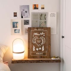 Bild von Miss Wood Astro Wooden sign - Aries