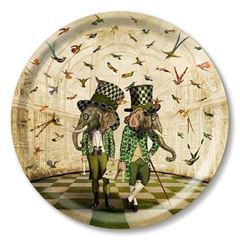 Bild von Maggie Taylor The bird watchers Tray Ø 31 - Jamida of Sweden