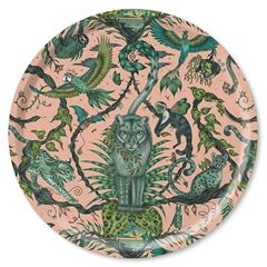 Bild von Emma J Shipley Bosque Dreams/Pink/Green Tray Ø 46 - Jamida of Sweden